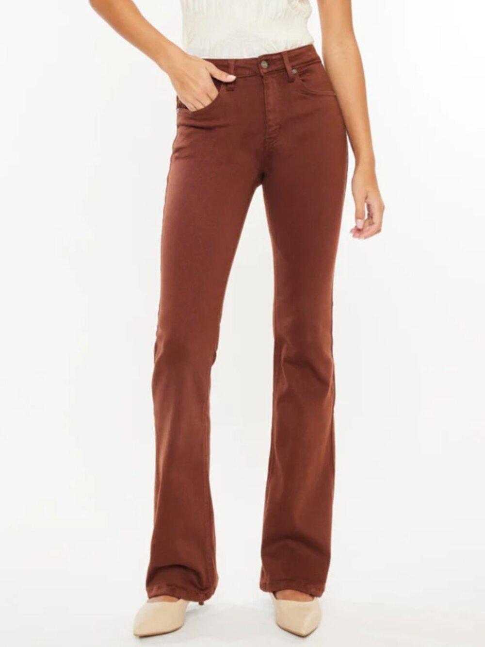 KANCAN Betsy High Rise Bootcut Jeans in Plum Pie | Size: 5/26